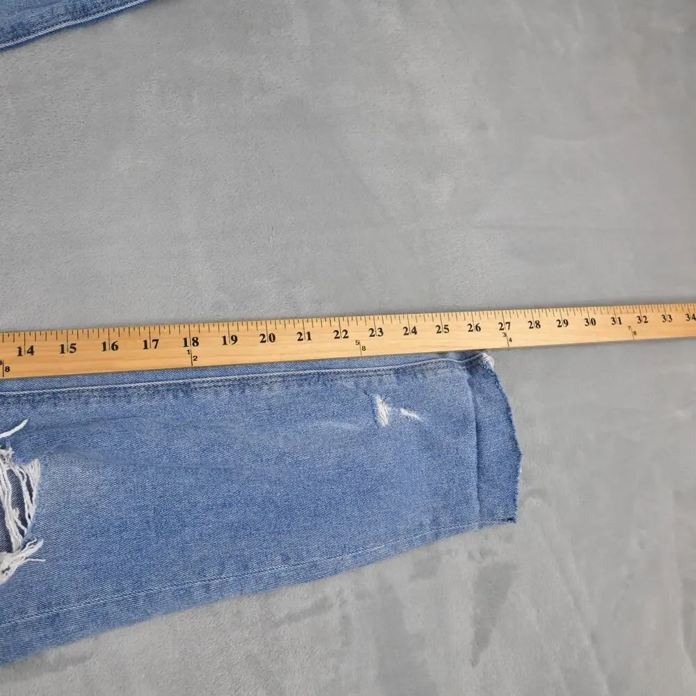 American Eagle Jeans Womens 0 (26x26) Mom Jeans Distressed Casaul Blue Denim
